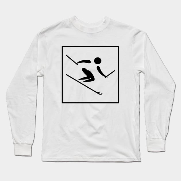 Freestyle Skiing Pictogram Sports Long Sleeve T-Shirt by Tshirt114